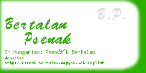 bertalan psenak business card